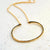 Canoe Necklace - handmade oval hammered boating pendant necklace in 14k gold - Foamy Wader