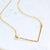 Chevron Necklace - handmade solid 14k gold chevron pendant necklace - Foamy Wader