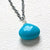 Cozumel Necklace - blue tuquoise gemstone solitaire necklace - Foamy Wader