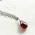 Cranberry Necklace - crimson red garnet gemstone solitaire necklace in 14k gold - Foamy Wader