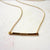 Custom Tiny Name Necklace - horizontal bar custom name necklace in gold, silver, rose gold - Foamy Wader