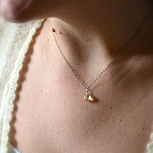 Limoncello Necklace - lemon quartz gemstone solitaire necklace - Foamy Wader