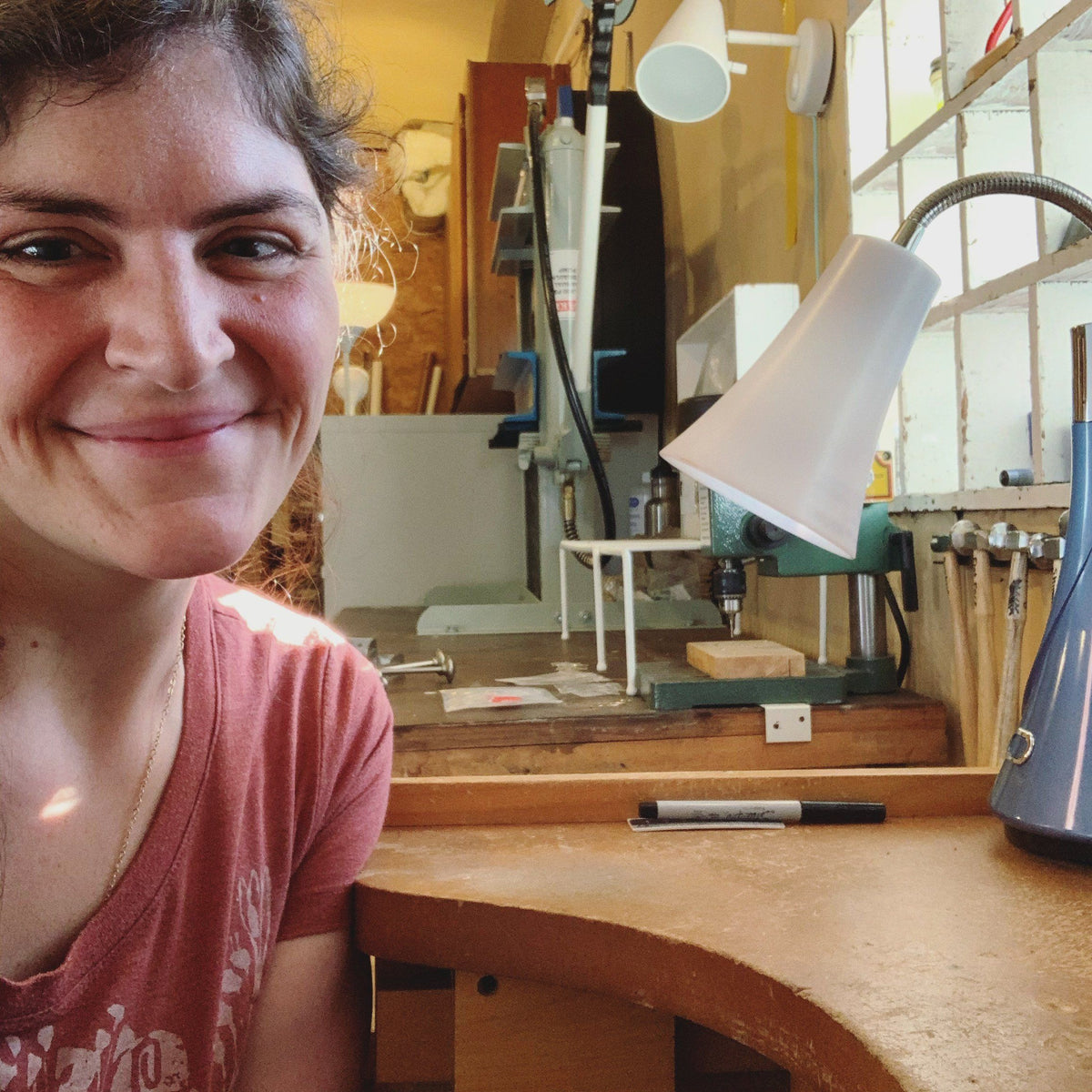 Lotus Necklace - shimmering lotus blossom silhouette pendant necklace - Foamy Wader