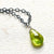 Pomme Necklace - apple green peridot gemstone solitaire necklace - Foamy Wader