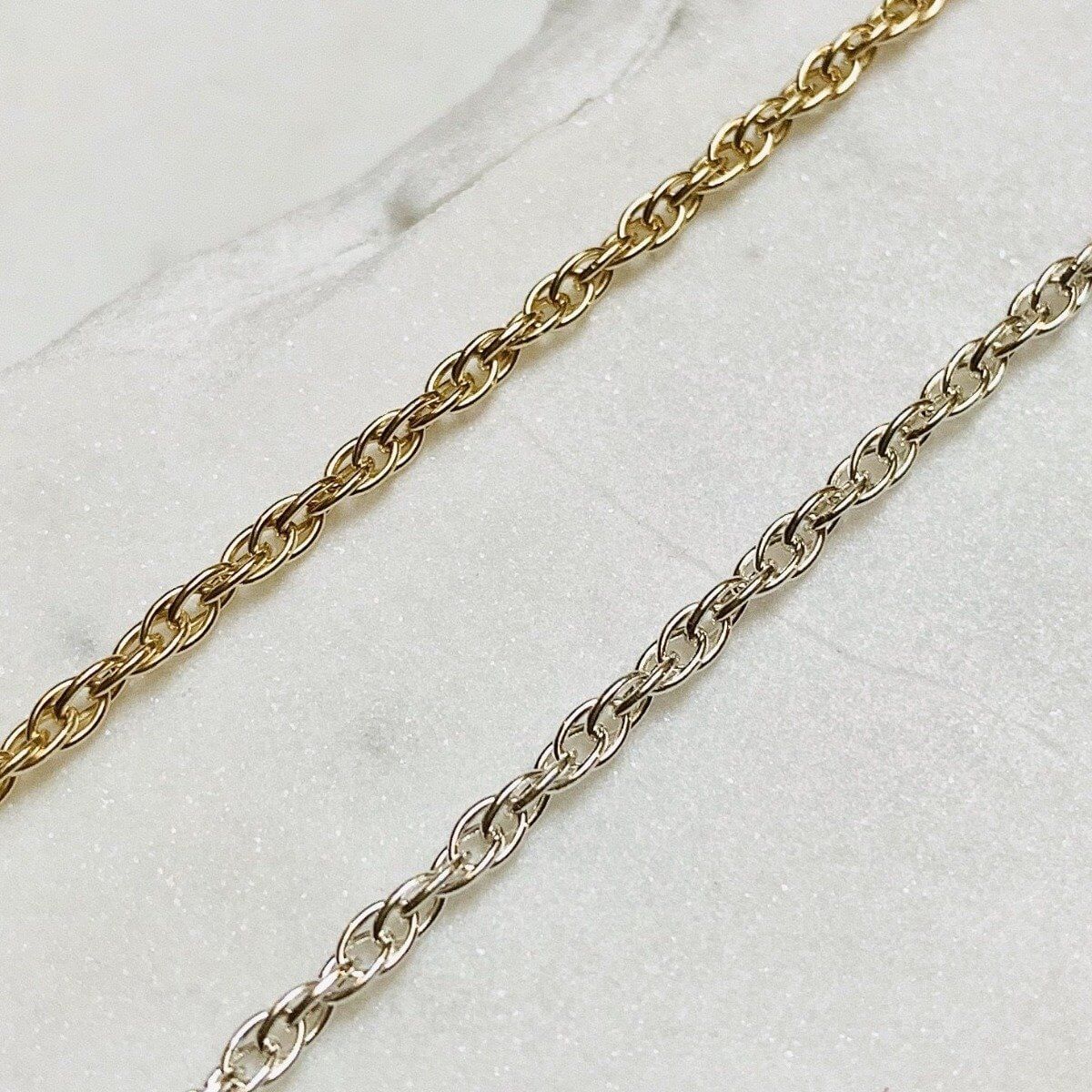 Rope Chain Necklace - nautical rope chain necklace custom chain made to order - Foamy Wader