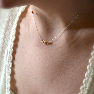 Sailor's Knot Necklace - handmade 14k gold nautical sailor's knot necklace - Foamy Wader