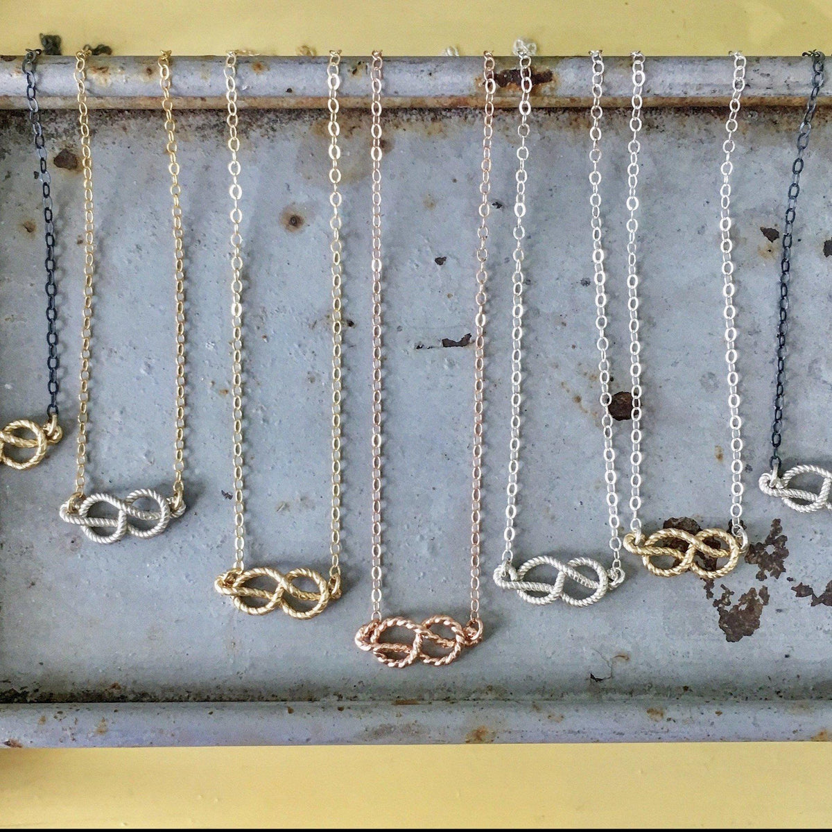 Sailor's Knot Necklace - handmade nautical sailor's knot necklace - Foamy Wader