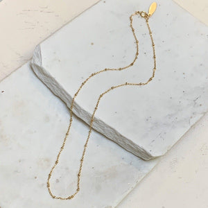 Satellite Chain Necklace - floating dot bead chain necklace made to order - Foamy Wader