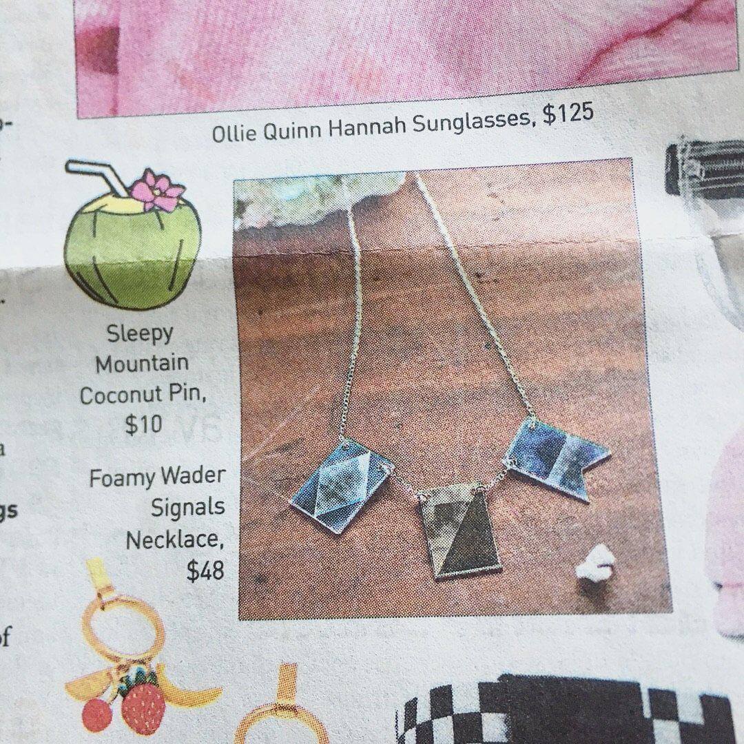 Signals Nautical Flag Necklace - nautical flag custom secret code necklace, 3 flags - Foamy Wader