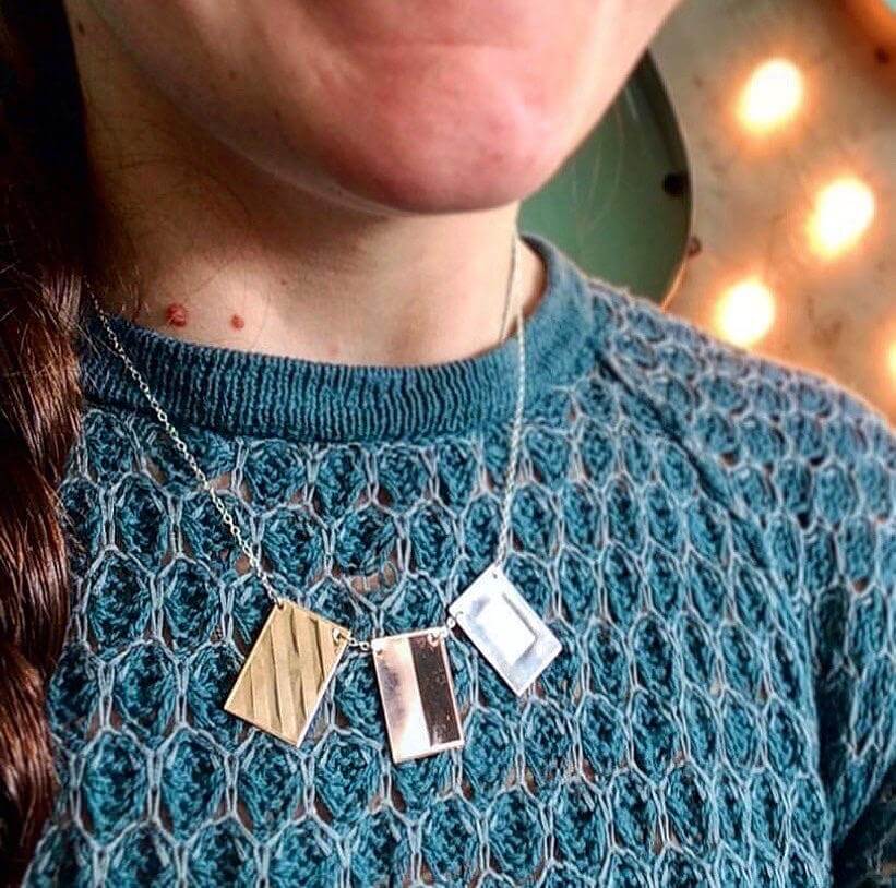 Signals Nautical Flag Necklace - nautical flag custom secret code necklace, 3 flags - Foamy Wader