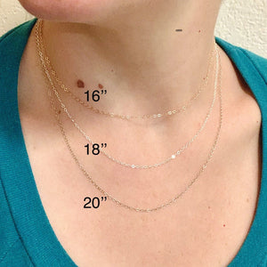 Simplicity Chain Necklace - simple circle chain necklace made to order - Foamy Wader