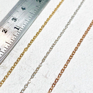 Simplicity Chain Necklace - simple circle chain necklace made to order - Foamy Wader