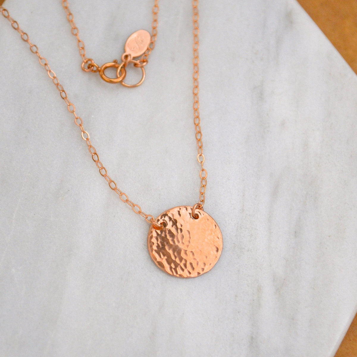 Speckle Necklace - handmade dappled disc shimmering medallion necklace - Foamy Wader