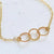 Trio Necklace - handmade interlocking three circle necklace in 14k gold - Foamy Wader