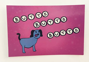Postcard: Butts Butts Butts - Ten Pack