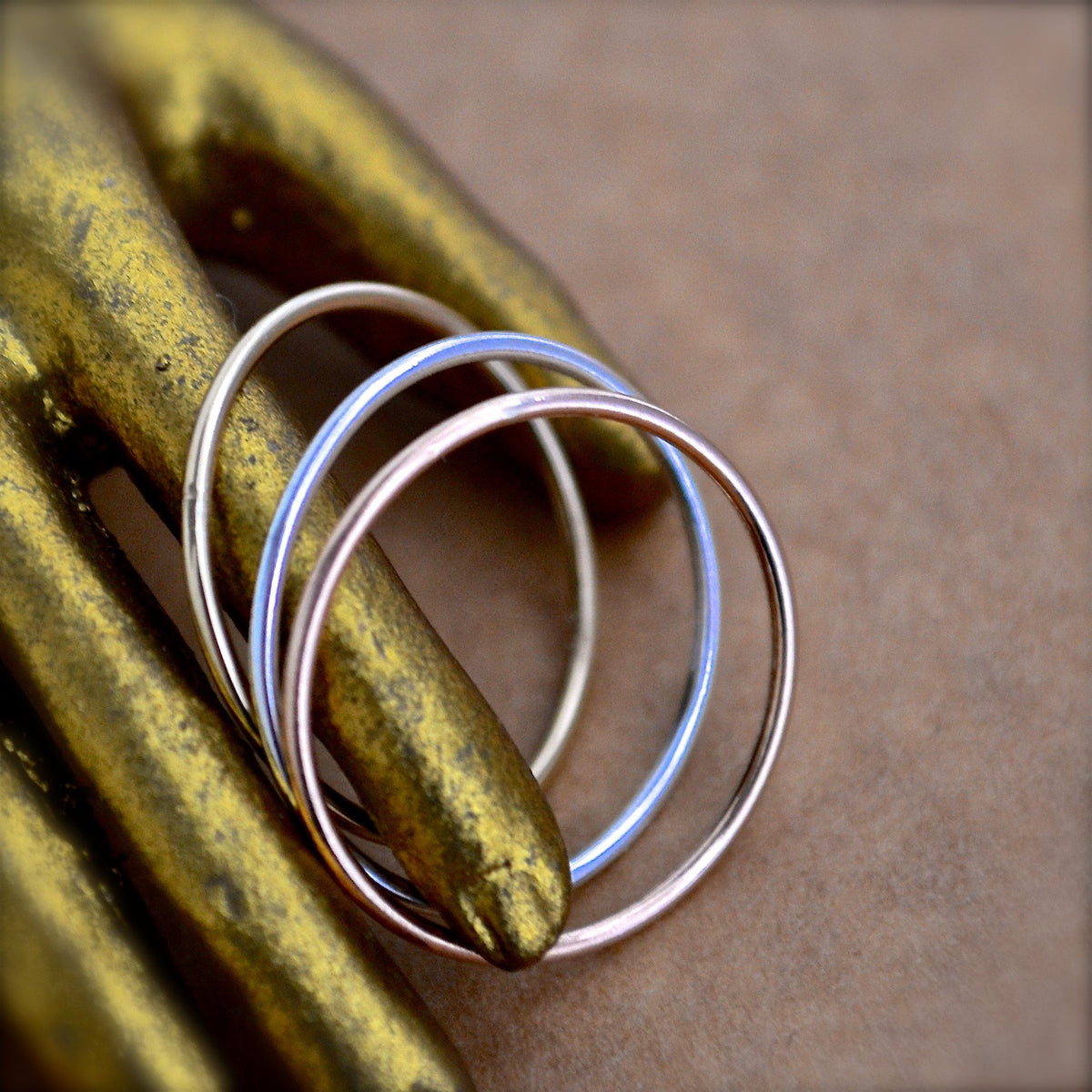 Eternity Ring - classic thin round stacking ring in precious metals - Foamy Wader