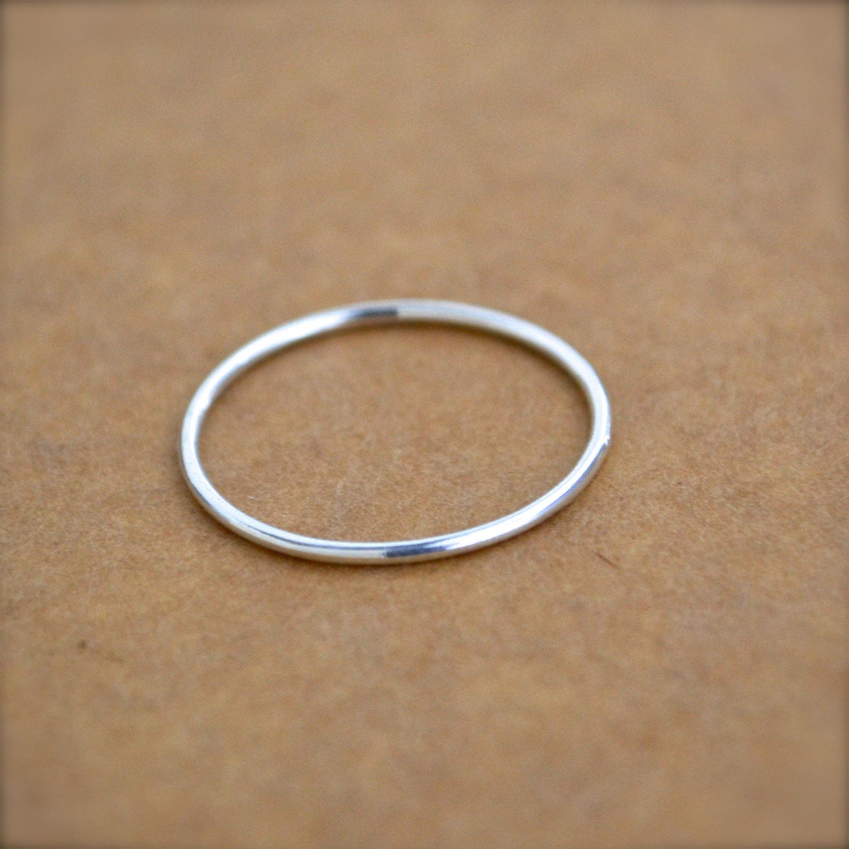 Eternity Ring - classic thin round stacking ring in precious metals - Foamy Wader