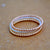 Tightrope Ring - handmade twisted wire rope precious metal stacking ring - Foamy Wader