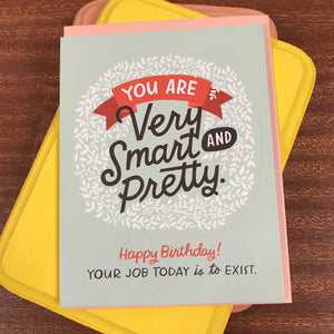 Sticker Card - You Are Very Smart and Pretty