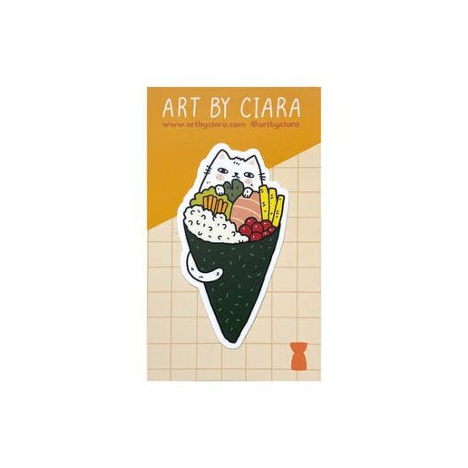 Sticker - Sushi Cat Temaki