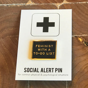 Enamel Pin: Feminist With A To Do List